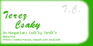 terez csaky business card